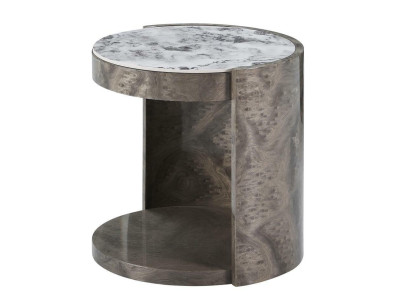 Beistelltisch Runder Design Tisch Marmor Wohnzimmer Tische Designer Möbel Holz